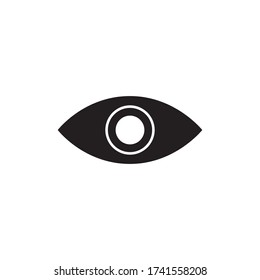 Eye Icon Vector in Trendy Flat Design