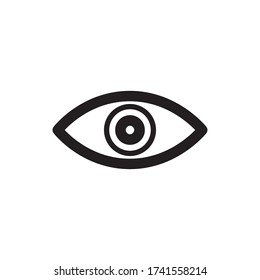 Eye Icon Vector in Trendy Flat Design