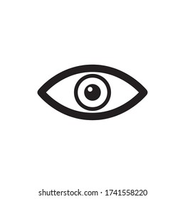Eye Icon Vector in Trendy Flat Design