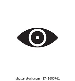 Vector de iconos oculares en diseño plano a la moda