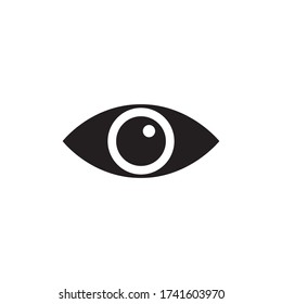 Eye Icon Vector in Trendy Flat Design