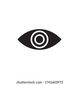 Eye Icon Vector in Trendy Flat Design