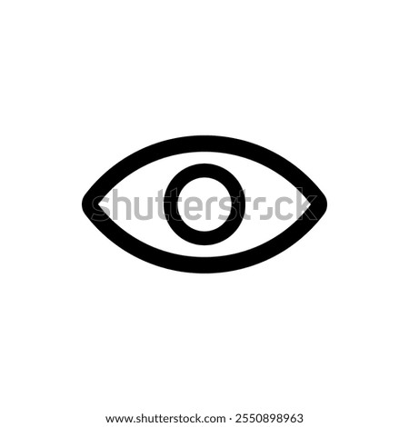 Eye icon vector. View icon sign symbol vector. Computer icon vector icon illustration isolated on white background