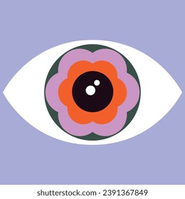 Eye icon vector. Virtual Reality. Concept of future innovations. People and interacting with virtual reality	
