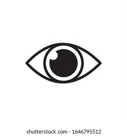 Eye icon vector. Vision vector illustration on white background