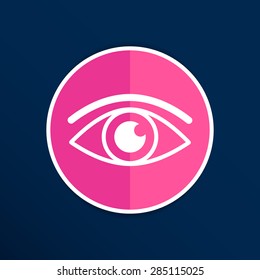 Eye icon vector vision symbol look graphic pictogram.
