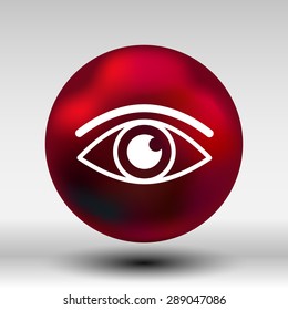 Eye icon vector vision symbol look graphic pictogram.