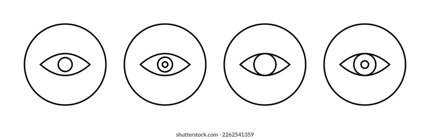 Eye icon vector for web and mobile app. Eye sign and symbol. Look and Vision icon. 