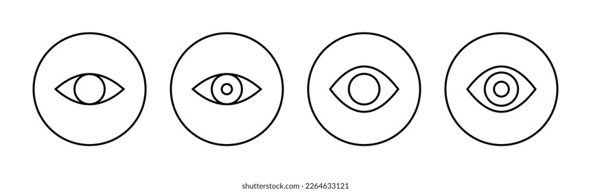 Eye icon vector for web and mobile app. Eye sign and symbol. Look and Vision icon. 
