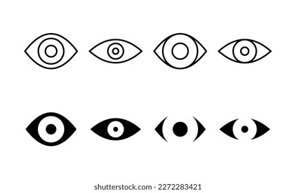 Eye icon vector for web and mobile app. Eye sign and symbol. Look and Vision icon. 