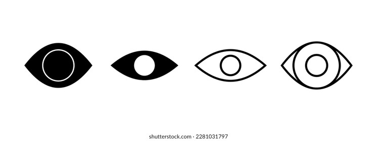 Eye icon vector for web and mobile app. Eye sign and symbol. Look and Vision icon. 