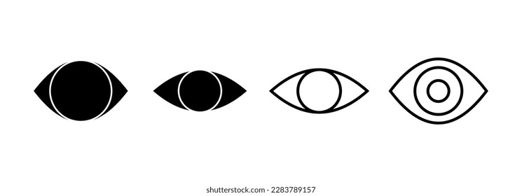 Eye icon vector for web and mobile app. Eye sign and symbol. Look and Vision icon. 