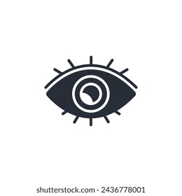 Eye icon. vector.Editable stroke.linear style sign for use web design,logo.Symbol illustration.