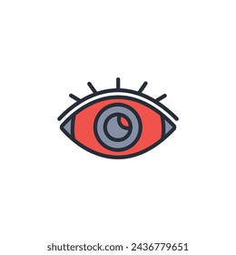 Eye icon. vector.Editable stroke.linear style sign for use web design,logo.Symbol illustration.