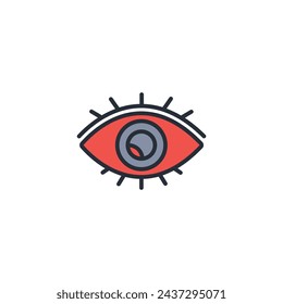 Eye icon. vector.Editable stroke.linear style sign for use web design,logo.Symbol illustration.
