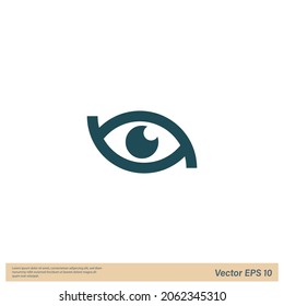 eye icon view symbol logo template