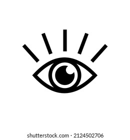 Eye icon. A view or visibility symbol. Isolated vector illustration on white background.