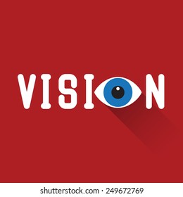 Eye icon, Vision concept