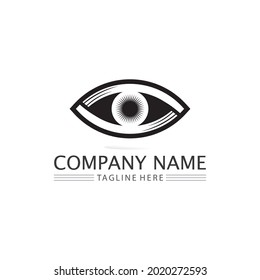 icono de ojos y logotipo de diseño de visión símbolo de signo aislado vector Intuición y espiritualidad