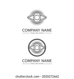 Symbol und Logo des Sehdesigns einzeln auf Zeichen Vektorsymbol für Intuition und Spiritualität