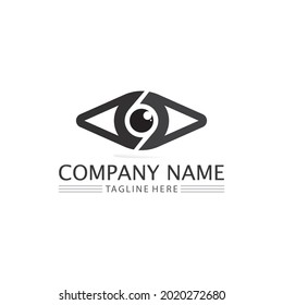 eye icon and vision design logo isolated sign symbol vector Intuition and spirituality