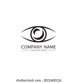 icono de ojos y logotipo de diseño de visión símbolo de signo aislado vector Intuición y espiritualidad