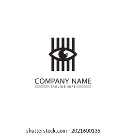 eye icon and vision design logo isolated sign symbol vector Intuition and spirituality