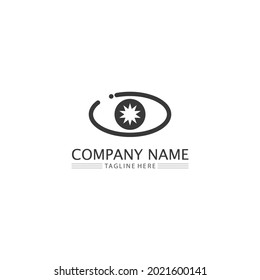 eye icon and vision design logo isolated sign symbol vector Intuition and spirituality