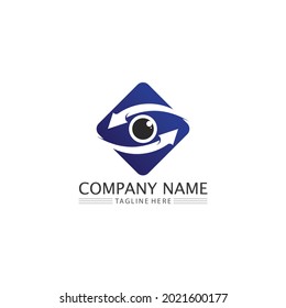 eye icon and vision design logo isolated sign symbol vector Intuition and spirituality