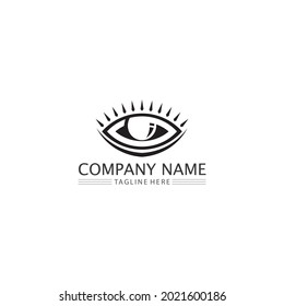 eye icon and vision design logo isolated sign symbol vector Intuition and spirituality