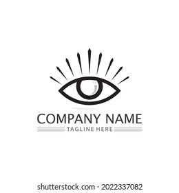 eye icon and vision design logo isolated sign symbol vector Intuition and spirituality