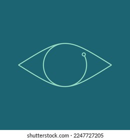 Augensymbol. Sehsymbol im Minimal Design. Vektorgrafik
