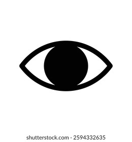 Eye icon vision sign symbol vector illustration, see view hide symbol 