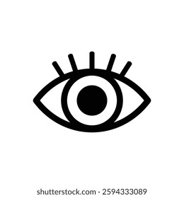 Eye icon vision sign symbol vector illustration, see view hide symbol 