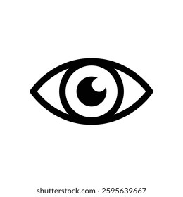 Eye icon vision sign symbol vector illustration, see view hide symbol 