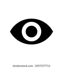 Eye icon vision sign symbol vector illustration, see view hide symbol 