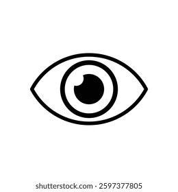 Eye icon vision sign symbol vector illustration, see view hide symbol 