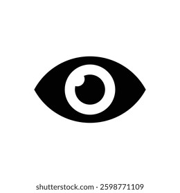 Eye icon vision sign symbol vector illustration, see view hide symbol 