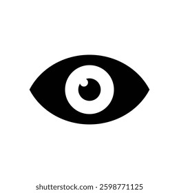Eye icon vision sign symbol vector illustration, see view hide symbol 