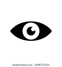 Eye icon vision sign symbol vector illustration, see view hide symbol 
