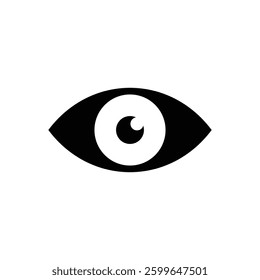 Eye icon vision sign symbol vector illustration, see view hide symbol 