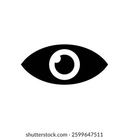 Eye icon vision sign symbol vector illustration, see view hide symbol 