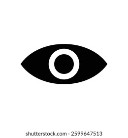 Eye icon vision sign symbol vector illustration, see view hide symbol 