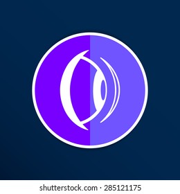 Eye icon vision view vector look see sight symbol.