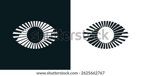 eye icon, visual identity symbol, visualization audio-visual logo, visual arts visual communication visualize visibility logotype.  look sigh see seeing view watch concept