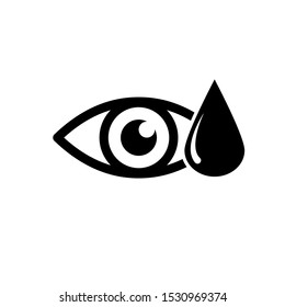 eye icon with water drop