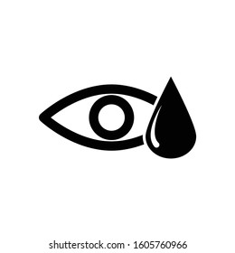 eye icon with water drop