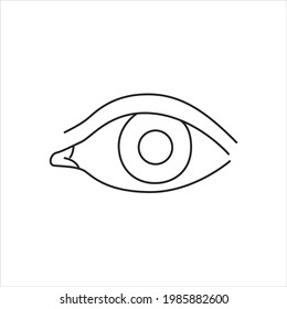 Eye icon for web design, menu, app, poster, ads, postcard and magazine