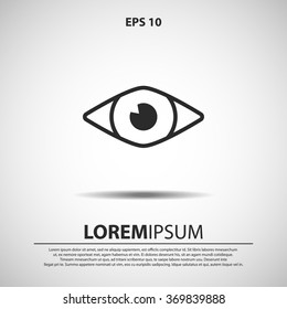 eye icon for web and mobile. flat design style