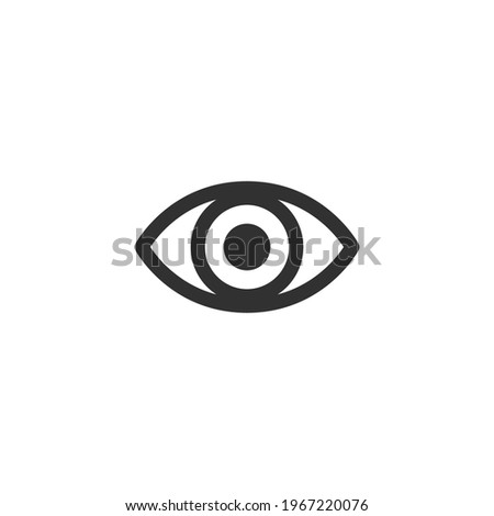 Eye icon for web and mobile, modern minimalistic Stock Vector illustration isolated